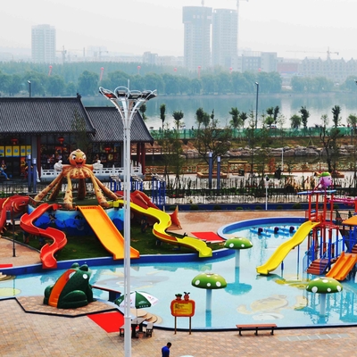 Fiberglas-Kinderwasserrutsche für einen blauen/Gelb Wasserpark/fertigten für Kinderwasser-Park besonders an