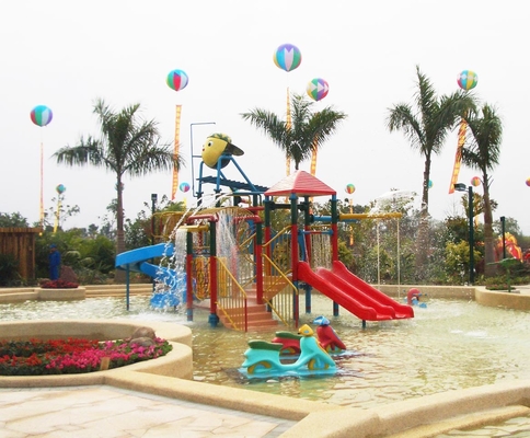 Wasser-Haus-Aqua-Park-Spiel-Plattform 21*18*9m mit Wasserrutschen für Familien-Spaß