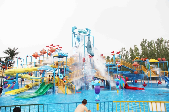 Wechselwirkender Aqua-Spielplatz-Wasserrutsche-Ausrüstungs-Spaß-Freizeitpark