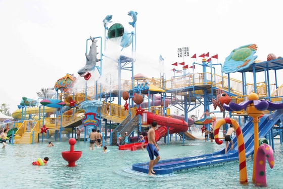 Piraten-Schiffs-Wasser-Freizeitpark-Aqua-Spielplatz mit Stahlkonstruktion