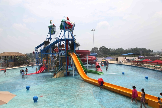 Wechselwirkender Aqua-Park-Spiel-Wasser-Haus-zum Spaß Freizeitpark/Fiberglas schiebt