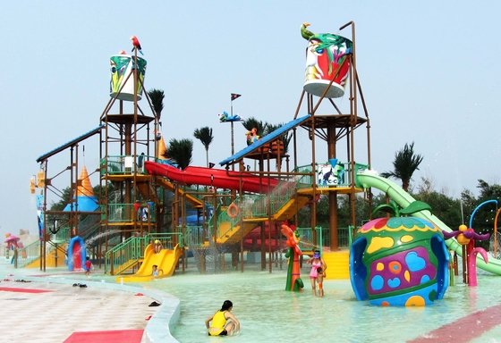 Sich hin- und herbewegender Wasser-Spielplatzgeräte-großes Thema-Hotel-Wasser-Park im Freien