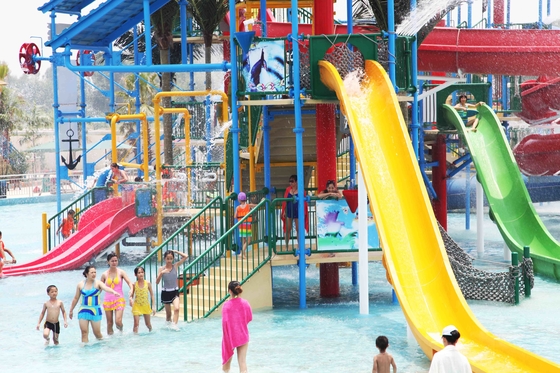 Aqua-Spielplatz-Wasser-Haus-Strukturen im Freien, Wasser-Park-Ausrüstung Soem