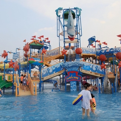 Aqua-Spielplatz-Wasser-Haus-Strukturen im Freien, Wasser-Park-Ausrüstung Soem