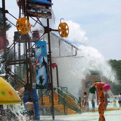 Fiberglas-Aqua-Spielplatzgeräte-großes Wasser-Haus für Familien-Spaß-Gewohnheit