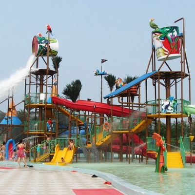 Fiberglas-Aqua-Spielplatzgeräte-großes Wasser-Haus für Familien-Spaß-Gewohnheit