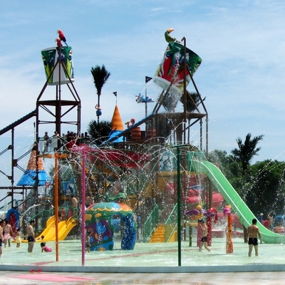 Fiberglas-Aqua-Spielplatzgeräte-großes Wasser-Haus für Familien-Spaß-Gewohnheit