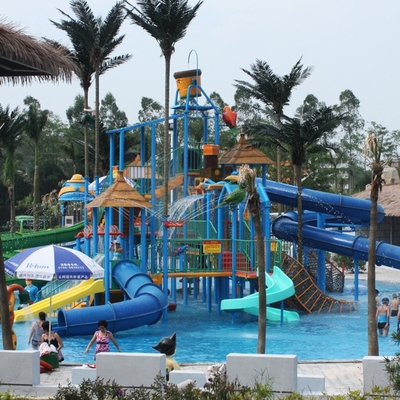 Elternteil-Kindthema-großes Aqua-Spielplatz-Fiberglas-Wasser-Haus für Vergnügungspark