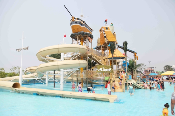 1-jähriger Garantie-Aqua-Spielplatz-Kinder-/Erwachsen-Aqua-Wasser-Park mit Wasserrutschen