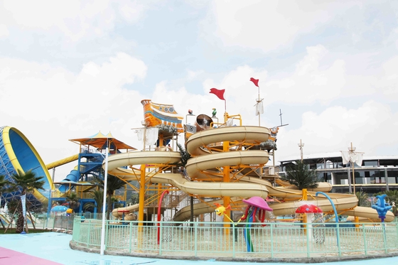 1-jähriger Garantie-Aqua-Spielplatz-Kinder-/Erwachsen-Aqua-Wasser-Park mit Wasserrutschen