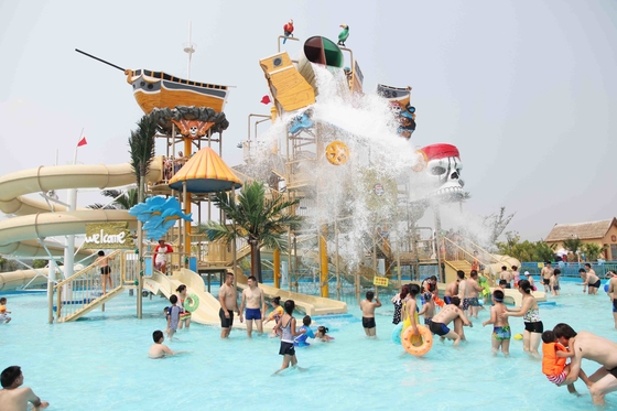 Lustige Aqua-Spielplatz-Spaß-Wasserrutsche-Kombination mit größten Wasserrutschen für Familie