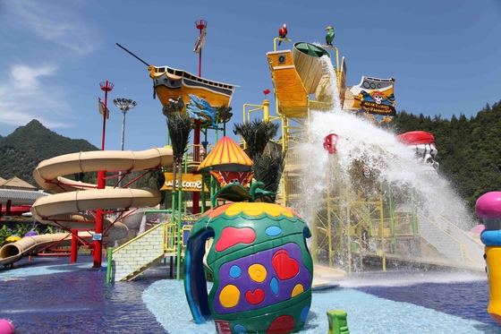 Große Wasser-Haus-Aqua-Spielplatzgeräte-Stahlwasserspiel-Strukturen