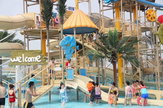 Großes Wasser-Haus-Wasser-Park-Spiel-Stahlwasserspiel-Strukturen für Vergnügungspark