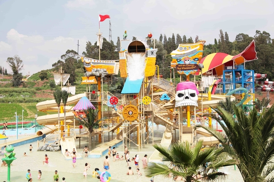 Kundenspezifische Fiberglas-Wasser-Park-Ausrüstungen, Gaint-Wasser-Haus-Spielplatz