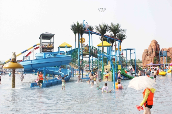 Sommer-Aqua-Spielplatz-Park-Spiel-Fiberglas-Wasserrutsche im Freien für Freizeitpark