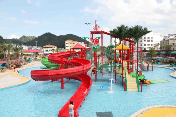 Große Kinderwasser-Spielgeräte/Miniwasser-Haus mit Kindern schieben, 11.5*12.5*6.5m