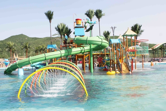 Familien-fertigte Handelsaqua-Spielplatz-Fiberglas mit Wasser-Park-Dias/Wasser-Park Equipemnt besonders an
