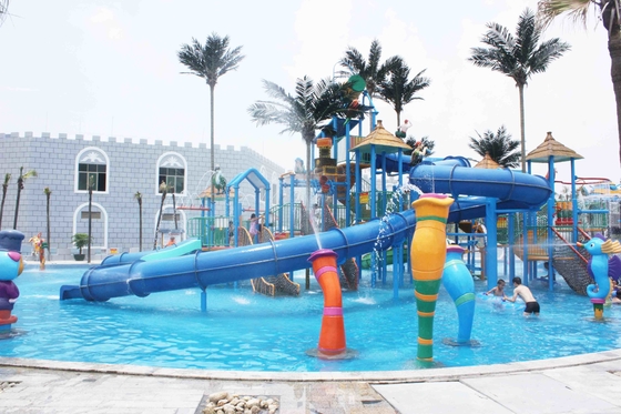 Vergnügungspark-Spiele mit großen Fiberglas-Aqua-Spielplatzgeräten für Wasser-Park
