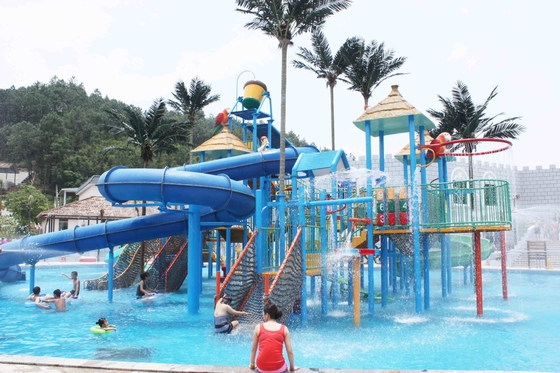 Vergnügungspark-Spiele mit großen Fiberglas-Aqua-Spielplatzgeräten für Wasser-Park