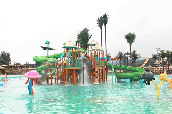 Das Wasser-Park der kundengebundene Kinder, Fiberglas-Wasserrutsche unterhält mehr als 400 Gäste