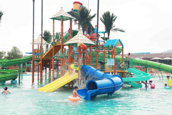 Fiberglas-Aqua-Spielplatzgeräte-fertigten wechselwirkende Fiberglas-Produkte/Wasser-Park-Produkte besonders an