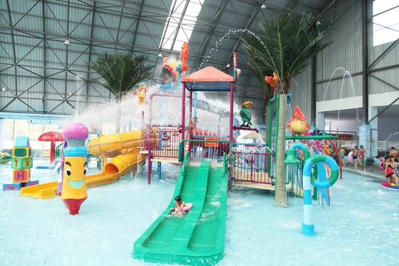 Das Wasser-Spielplatz der kundengebundene Miniaqua-Park-Ausrüstungs-Kinder mit Aqua-Haus
