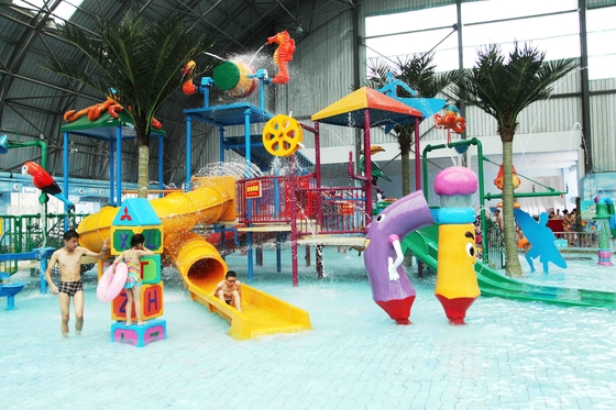 Das Wasser-Spielplatz der kundengebundene Miniaqua-Park-Ausrüstungs-Kinder mit Aqua-Haus