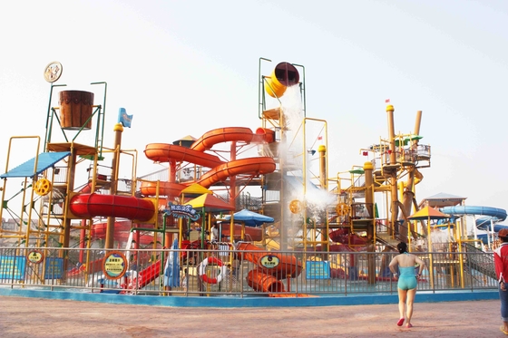 Wasser-Vergnügungspark-kundenspezifische Wasserrutsche-Kombination im Freien für Hotel