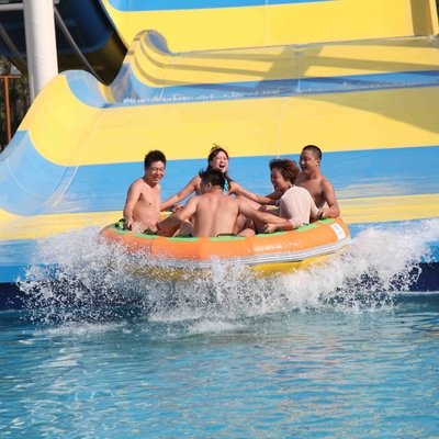 Fiberglas-Aqua-Park-Ausrüstung, riesige Bumerang-Wasserrutsche für Erholungsort