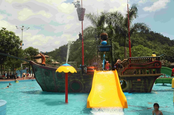 Großes Ferienzentrum-Fiberglas-Piraten-Schiff für Thema-Wasser-Parks, 19*13.6*9m