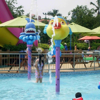 Bunte Karpfen-Spray-Park-Fiberglas-Ausrüstung für Kinder/Kinder wässern Spielplatz