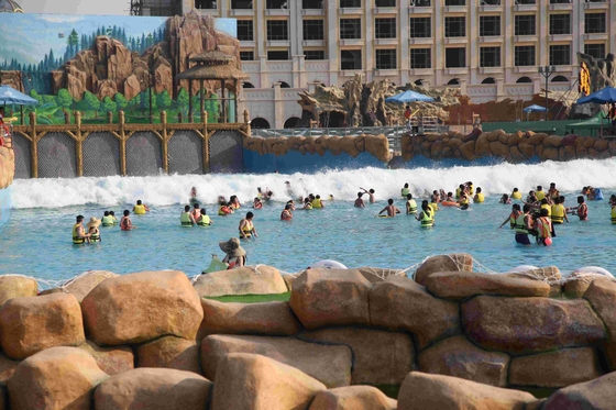 Enormes Luftkompressor-Energie-Wellenbad mit 3m Wellenhöhe für großen Wasser-Park