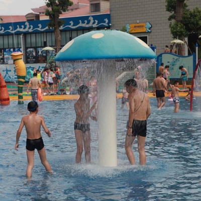 Kundengebundene Spray-Pilz Waterpark-Ausrüstung des Fiberglas-/PVC für Kinderspiele