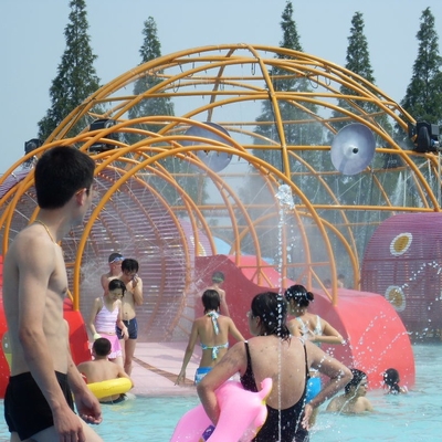 PVC-Spray-Park strukturiert Spielplatzgeräte mit 0.3~0.6m Wasser-Tiefe