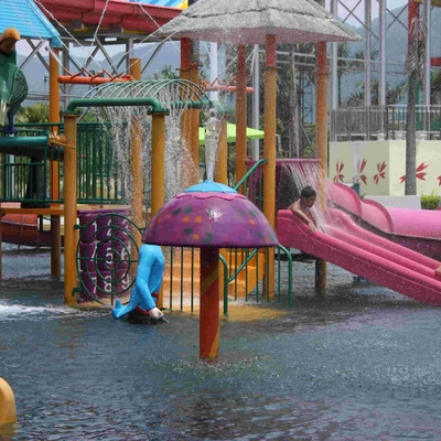 Kundengebundener Fiberglas PVC-Spray-Aqua-Park-Ausrüstungs-Karikatur-Pilz geformt