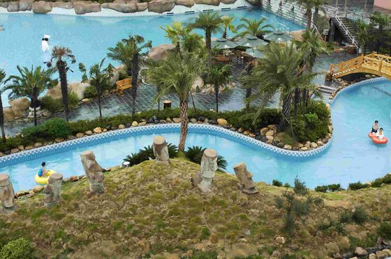 Fiberglass (FRP) Lazy River with 1.0m Water Depth and Hot-dip Galvanized Steel Support Structure for Water Parks