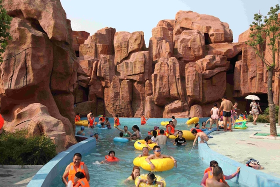 Luftgebläse materieller Tiefe Wasser-Park-fertigte faule Fluss-Swimmingpool-3M--6mbreiten-1m/Wasserrutsche besonders an