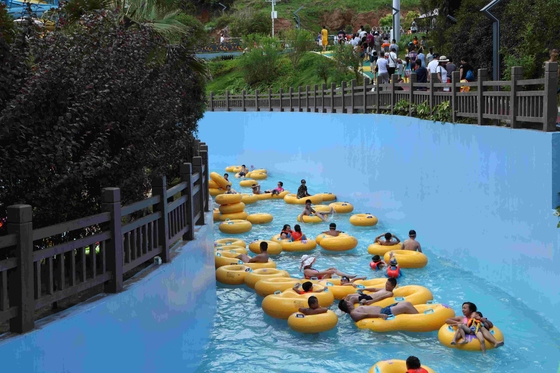 Luftgebläse materieller Tiefe Wasser-Park-fertigte faule Fluss-Swimmingpool-3M--6mbreiten-1m/Wasserrutsche besonders an