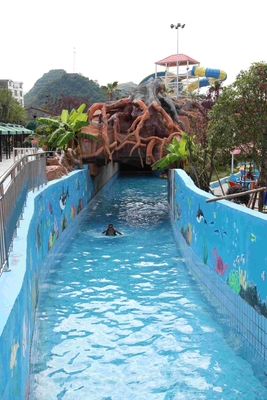 Hochdruckluftpumpe-Aqua-Park-fauler Fluss-schnell fließendes Wasser längsseits