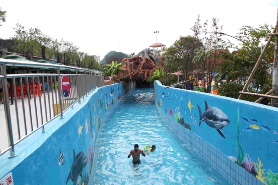 Großes Wasser-Park-Aqua-Spiel-fauler Fluss mit entspannender Wellen-Maschine