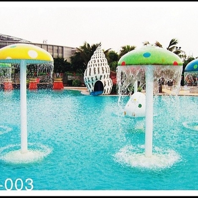Kundengebundenes Fiberglas, PVC-Spray-Pilz-Aqua-Park-Ausrüstung für 3 - 5 Personen