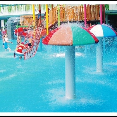 Kundengebundenes Fiberglas, PVC-Spray-Pilz-Aqua-Park-Ausrüstung für 3 - 5 Personen