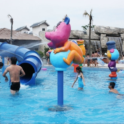 Kaninchen-Karikatur-Aqua-Spiel-Strukturen, Spray-Park-Ausrüstungen, Wasser-Spielplatzgeräte