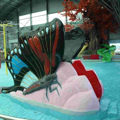 Mehrfarbige Swimmingpool-Wasserrutsche, Kinderschmetterlings-Wasserrutsche-Spiele im Freien für Wasser-Park