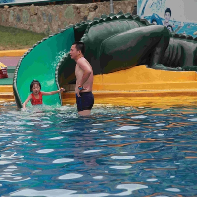 Wasser-Park-Ausrüstungs-Krokodil-Dia, kommerzielle kleine Fiberglas-Wasserrutsche
