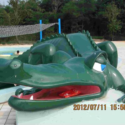 Wasser-Park-Ausrüstungs-Krokodil-Dia, kommerzielle kleine Fiberglas-Wasserrutsche