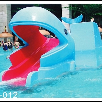 Äußeres Wasser-Pool schiebt Wasser-Park-Wal-Karikatur-Form-Kinderpool-Wasserrutsche für Kinderwasser-Park