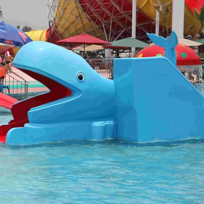 Äußeres Wasser-Pool schiebt Wasser-Park-Wal-Karikatur-Form-Kinderpool-Wasserrutsche für Kinderwasser-Park