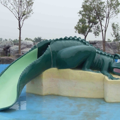 Das Wasser-Pool-Dias der Kinder kleine, Spaß-Wasser-Park-Fiberglas-Krokodil-Dia