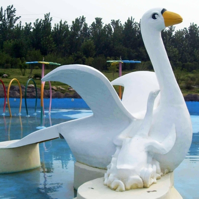 Kinderschiebt kleines Karikatur-Schwan-Fiberglas-Wasser-Pool für Aqua-Park/Swimmingpool